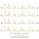 Phrase " Personnalisable 4 lignes " en fil de laiton doré - à punaiser - Bijoux de mur