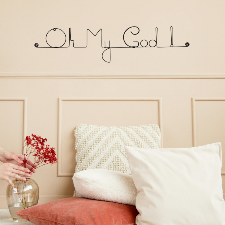 D&eacute;coration Murale en Fil de Fer "Oh My God !" - &agrave; punaiser - Bijoux de Mur