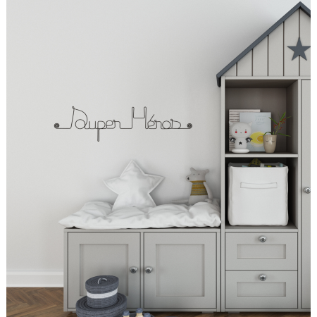Décoration Murale en Fil de Fer "Super Héros" - à punaiser - Bijoux de Mur - Chambre Enfant/Ado