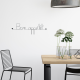 Message simple en fil de fer " Bon appétit " - à punaiser - Bijoux de mur
