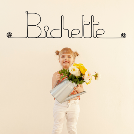 Décoration Murale en Fil de Fer "Bichette" - à punaiser - Bijoux de Mur - Chambre Enfant/Ado