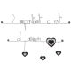 Citation colorée " Coeur - Noir : L'important c'est d'aimer " en fil de fer - à punaiser - Bijoux de mur