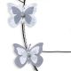 Message lumineux " Papillon - Blanc : Vis tes rêves " en fil de fer - à punaiser - environ 40 x 45 cm - Bijoux de mur