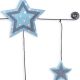 Citation colorée " Étoile - Bleu : La tête dans les étoiles " en fil de fer - à punaiser - Bijoux de mur