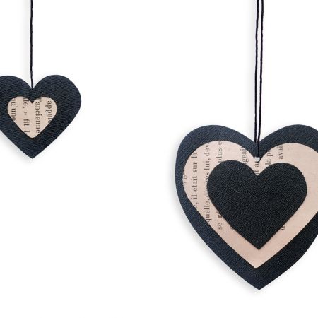 Citation colorée " Coeur - Noir : Bienvenue dans la maison du bonheur " en fil de fer - à punaiser - Bijoux de mur