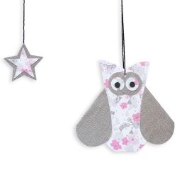Citation color&eacute;e " Chouette - Rose : Tout commence par un r&ecirc;ve " en fil de fer - &agrave; punaiser - Bijoux de mur