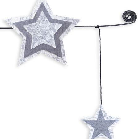 Citation colorée " Étoile - Blanc : Née sous une bonne étoile " en fil de fer - à punaiser - Bijoux de mur