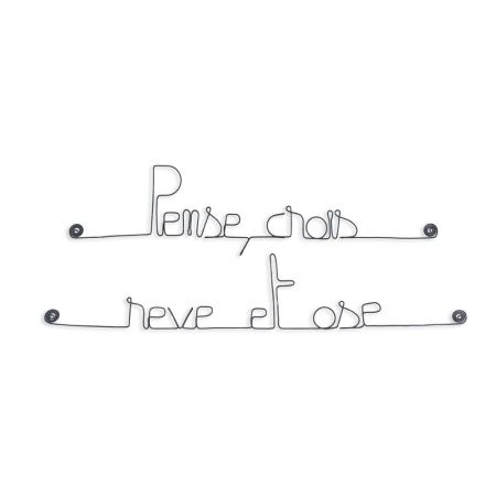 Citation en fil de fer " Pense, crois, rêve et ose " - à punaiser - Bijoux de mur