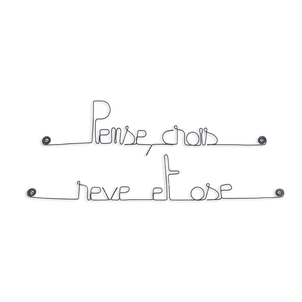 Citation En Fil De Fer Pense Crois Reve Et Ose A Punaiser Bijoux De Mur