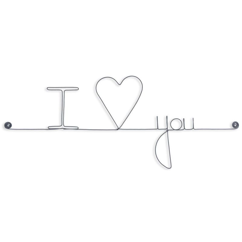 Message Et Forme En Fil De Fer I Love You Love En Forme De Coeur A Punaiser Bijoux De Mur