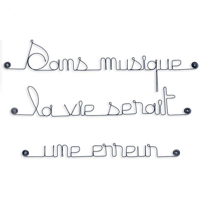 Citation En Fil De Fer Sans Musique La Vie Serait Une Erreur A Punaiser Bijoux De Citation En Fil De Fer Sans Musique La Vie Serait Une Erreur A Punaiser Bijoux De
