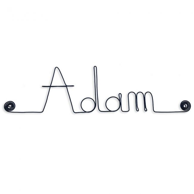 Prénom en fil de fer " Adam " - à punaiser - Bijoux de mur