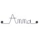 Prénom en fil de fer " Anna " - à punaiser - Bijoux de mur