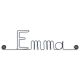 Prénom en fil de fer " Emma " - à punaiser - Bijoux de mur