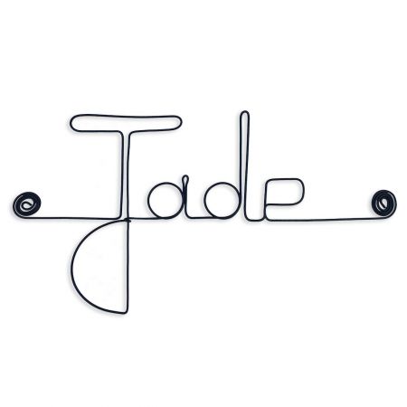 Prénom en fil de fer " Jade " - à punaiser - Bijoux de mur