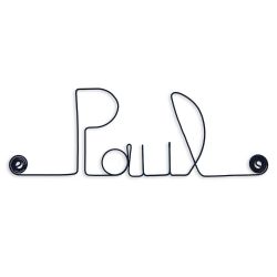 Prénom en fil de fer " Paul " - à punaiser - Bijoux de mur