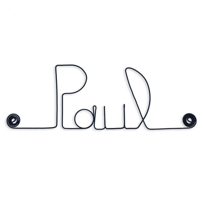Prénom en fil de fer " Paul " - à punaiser - Bijoux de mur