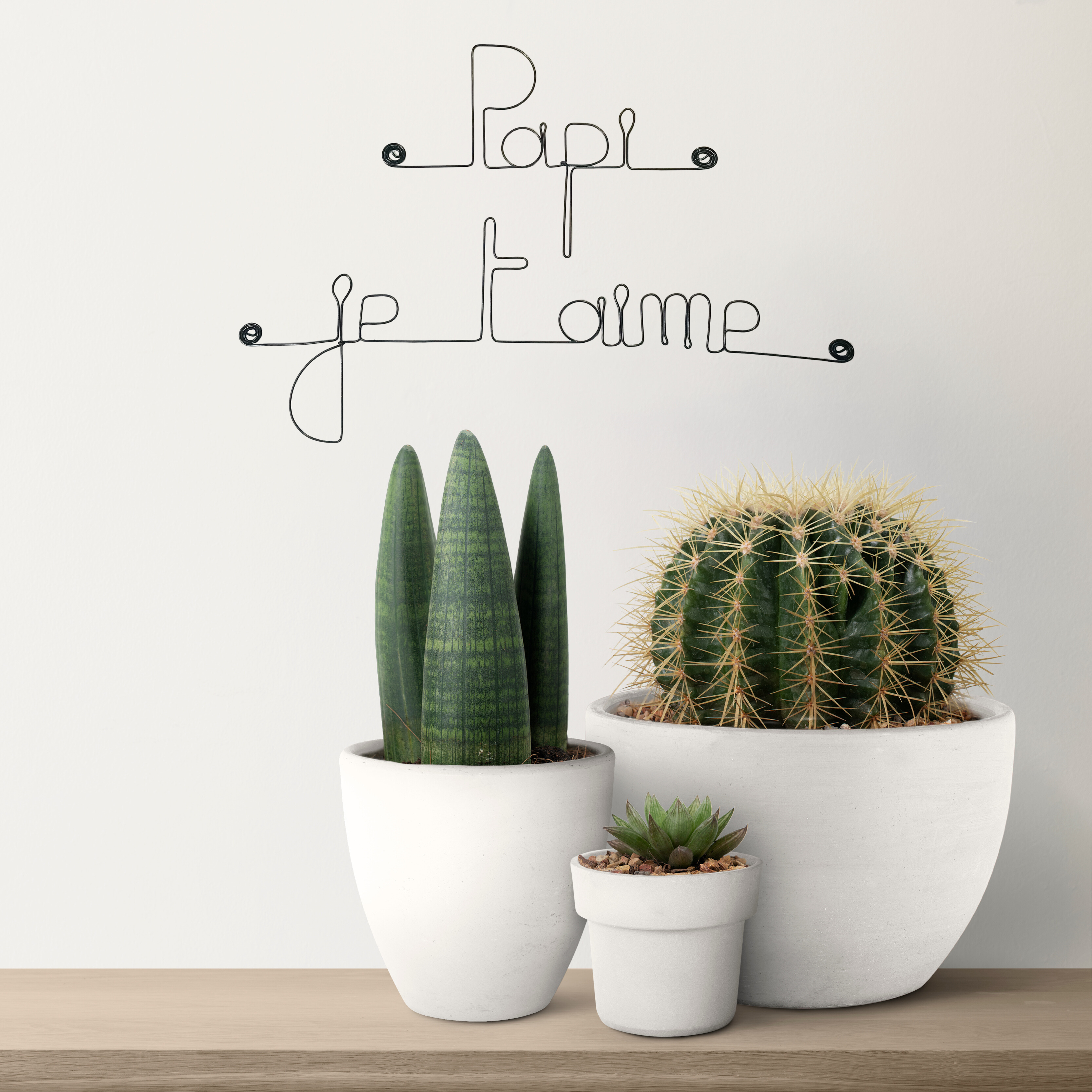 Papi je t'aime en fil de fer - Bijoux de Mur